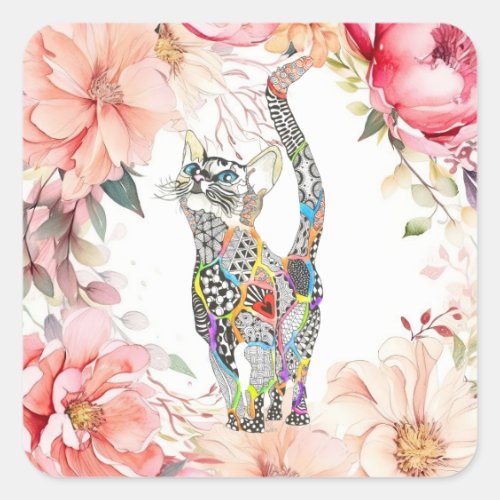 Cute and Colorful Cat Stickers