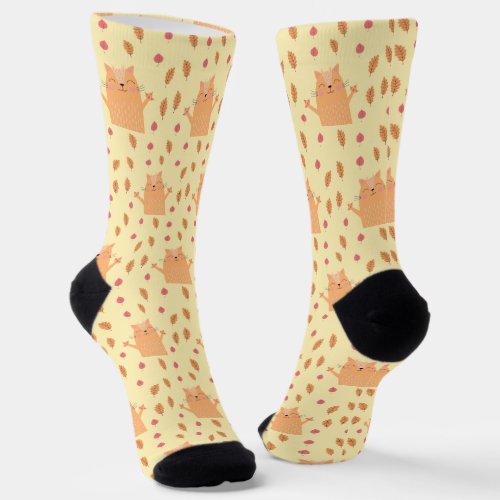 Cute and Colorful Cat Sustainable Socks