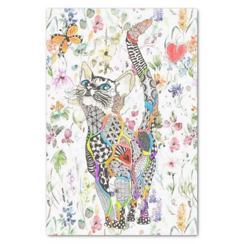 Cute and Colorful Cat Tissue Paper