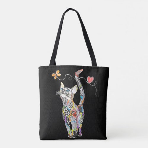 Cute and Colorful Cat Tote Bag