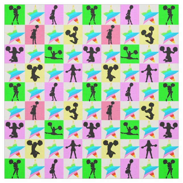 CUTE AND COLORFUL CHEERLEADING FABRIC (Swatch)