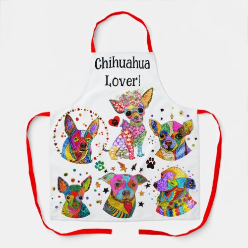 Cute and Colorful Chihuahua Assortment Apron