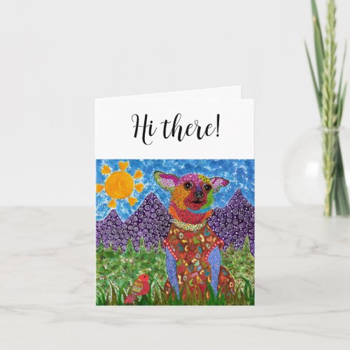 Cute and Colorful Chihuahua Greeting Card