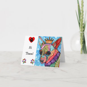 Cute and Colorful Chihuahua Pop Art Greeting Card