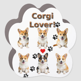 Cute and Colorful Corgi Lover Car Magnet