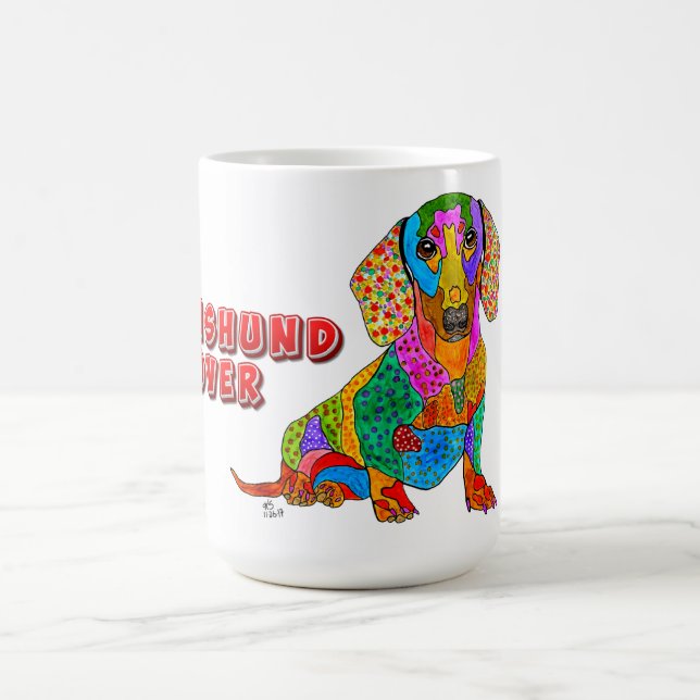 Cute and Colorful Dachshund Lover Mug (Center)