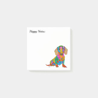 Cute and Colorful Dachshund Post-it Notes
