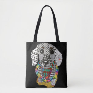 Cute and Colorful Dachshund Tote Bag