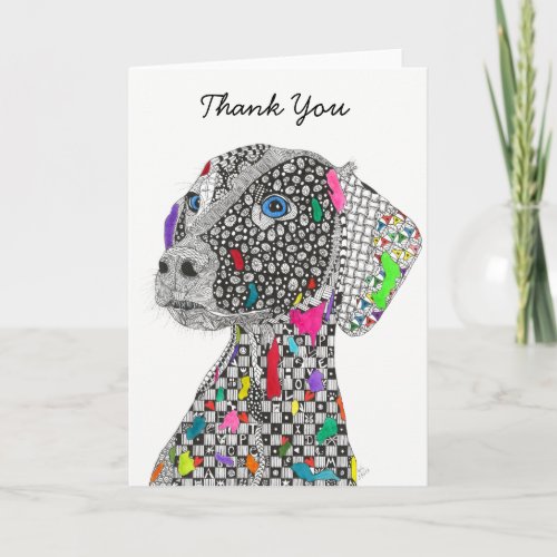 Cute and Colorful Dalmatian Dog Greeting Card