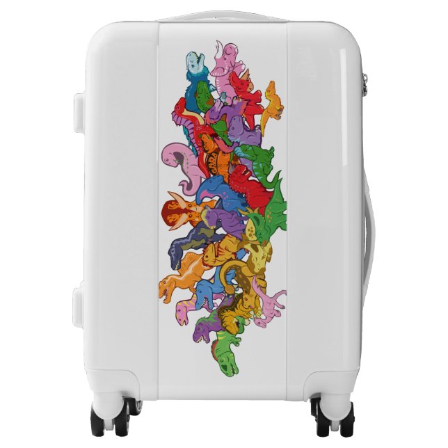 Cute and Colorful Dinosaurs Luggage (Front)