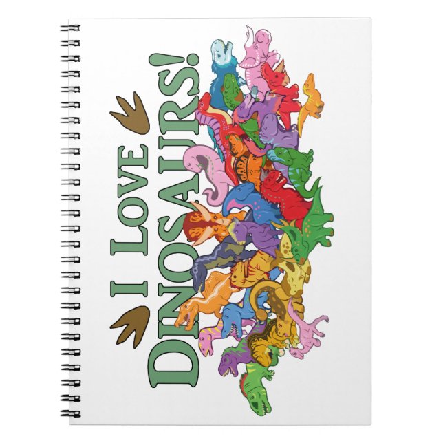 Cute and Colorful Dinosaurs Notebook (Front)