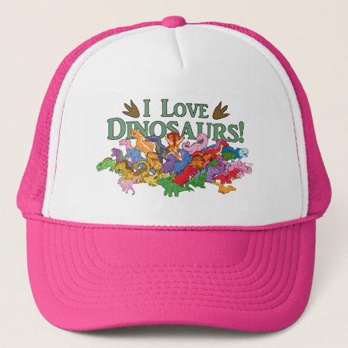 Cute and Colorful Dinosaurs Trucker Hat