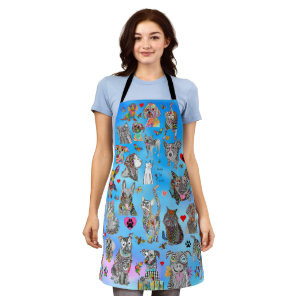 Cute and Colorful Dog and Cat Assortment Apron
