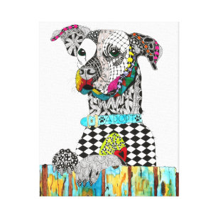 Cute and Colorful Dog Canvas 16" x 20"
