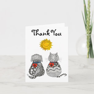 Cute and Colorful Dog & Cat Greeting Card