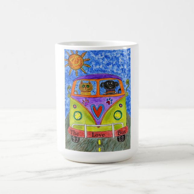 Cute and Colorful Dog & Cat Mug (Center)