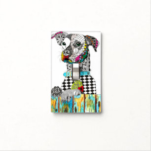 Cute and Colorful Dog Light Switch Cover