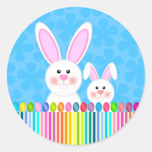 Cute and Colorful Easter Bunny Stickers