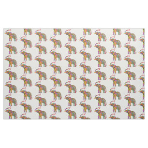Cute and Colorful Elephant Fabric