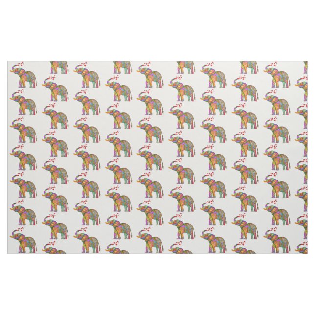 Cute and Colorful Elephant Fabric (Yard)