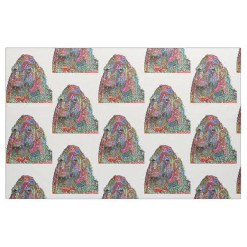 Cute and Colorful English Setter Fabric