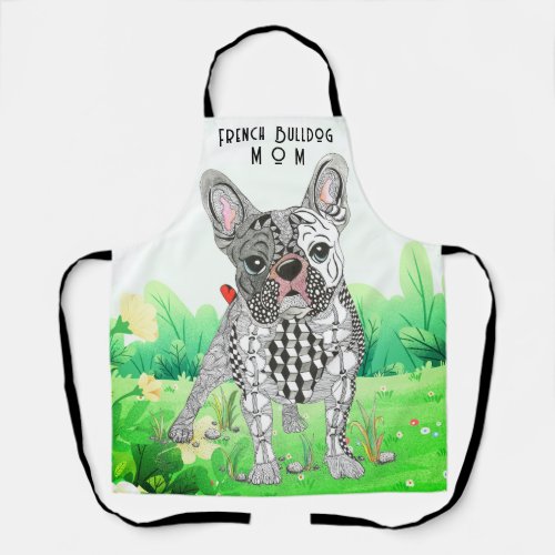 Cute and Colorful French Bulldog Apron