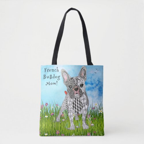 Cute and Colorful French Bulldog Tote Bag