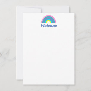 Cute and Colorful Geometric Rainbow Personalized Thank You Card