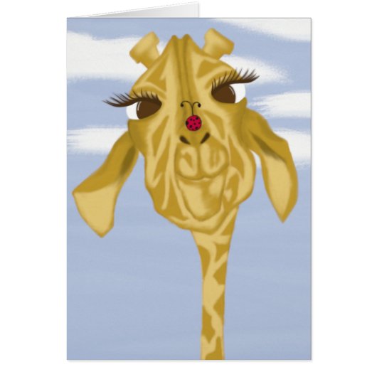 Cute And Colorful Giraffe Cards (Front)