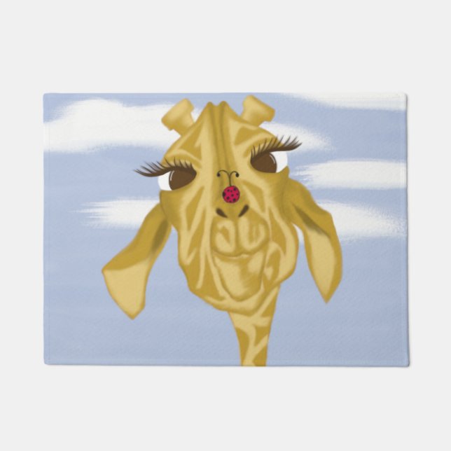 Cute And Colorful Giraffe Doormat (Front)
