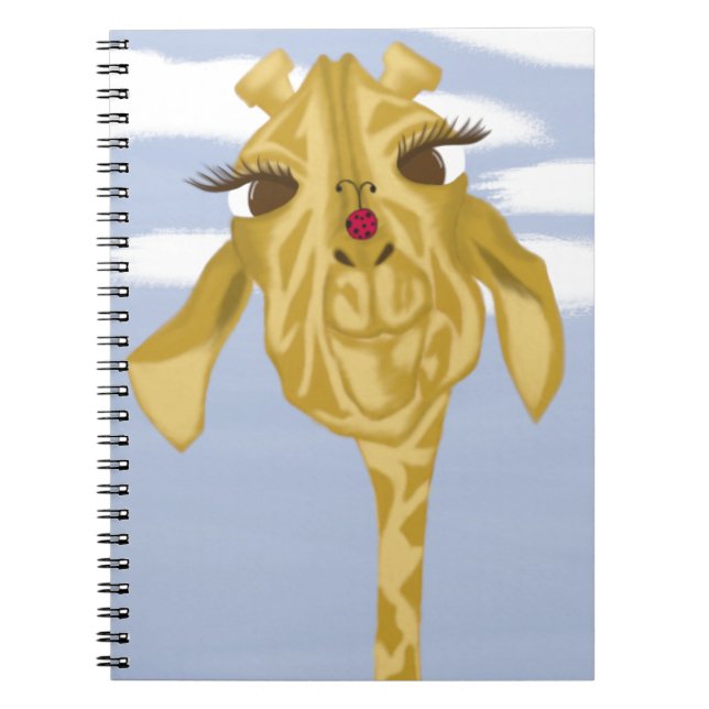 Cute And Colorful Giraffe Notebook (Front)