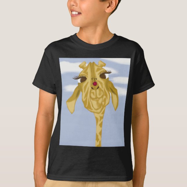 Cute And Colorful Giraffe T-Shirt (Front)