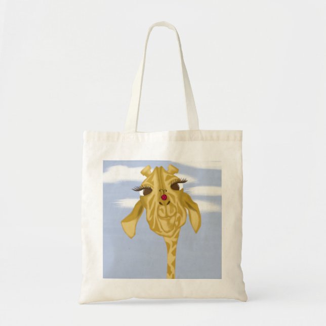 Cute And Colorful Giraffe Tote Bag (Front)