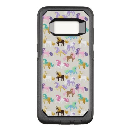 Cute and Colorful Girly Unicorn Pattern OtterBox Commuter Samsung Galaxy S8 Case