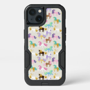 Cute and Colorful Girly Unicorn Pattern iPhone 13 Case