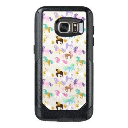 Cute and Colorful Girly Unicorn Pattern OtterBox Samsung Galaxy S7 Case
