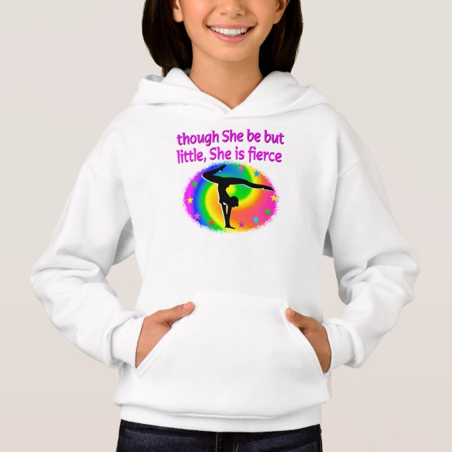 CUTE AND COLORFUL GYMNASTICS GIRL DESIGN HOODIE (Front)