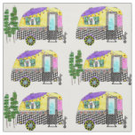 Cute and Colorful Happy Campers Trailer Fabric
