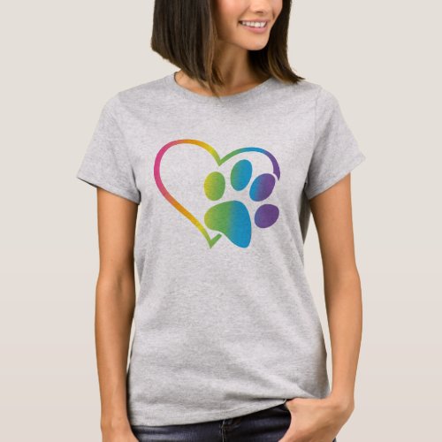 Cute and Colorful I Love Animals T_Shirt