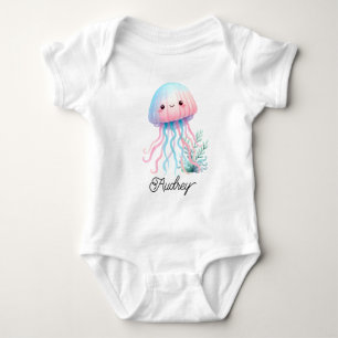 Cute and Colorful Jellyfish Baby Bodysuit