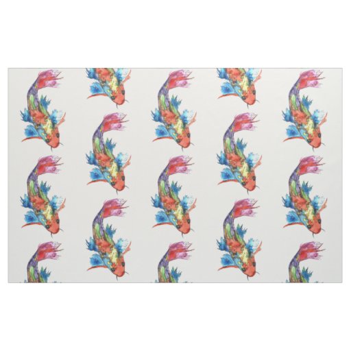 Cute and Colorful Koi Fish Fabric