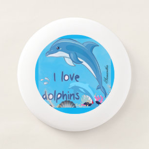 Cute and Colorful l Love Dolphins Quotes Name  Wham-O Frisbee