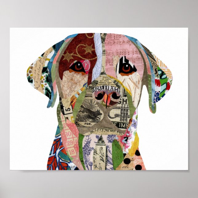 Cute and Colorful Labrador Retriever Poster 8"x10" (Front)