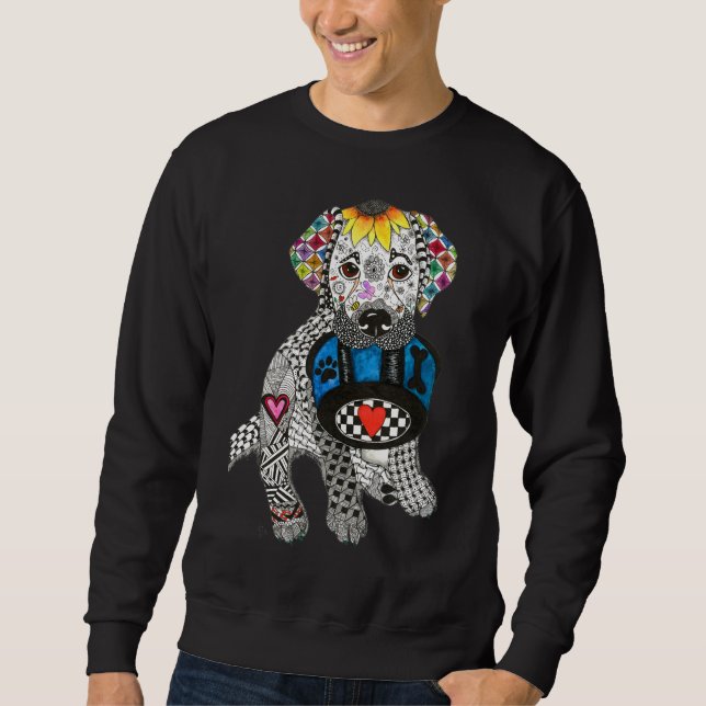 Cute and Colorful Labrador Retriever Sweatshirt (Front)