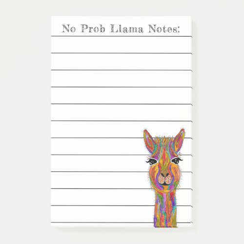 Cute and Colorful Llama Alpaca Post_it Notes
