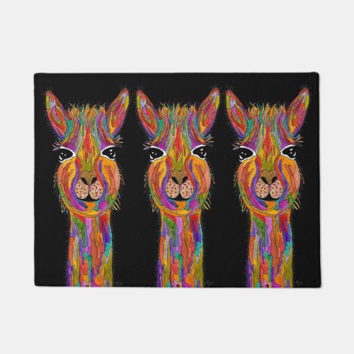 Cute and Colorful Llama Door Mat 18 x 24