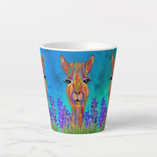 Cute and Colorful Llama Latte Mug