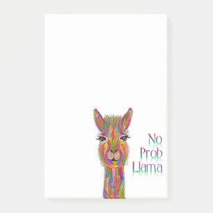 Cute and Colorful Llama Post-it Notes