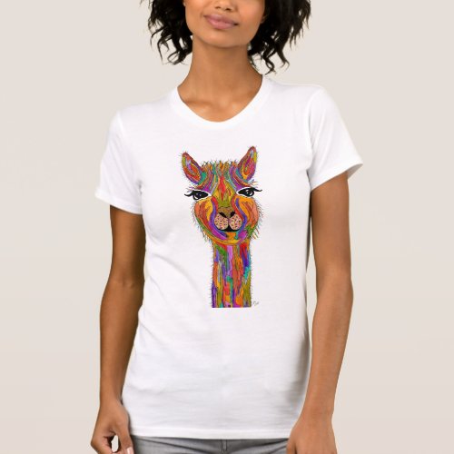 Cute and Colorful Llama T_Shirt