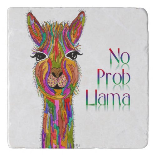 Cute and Colorful Llama Trivet